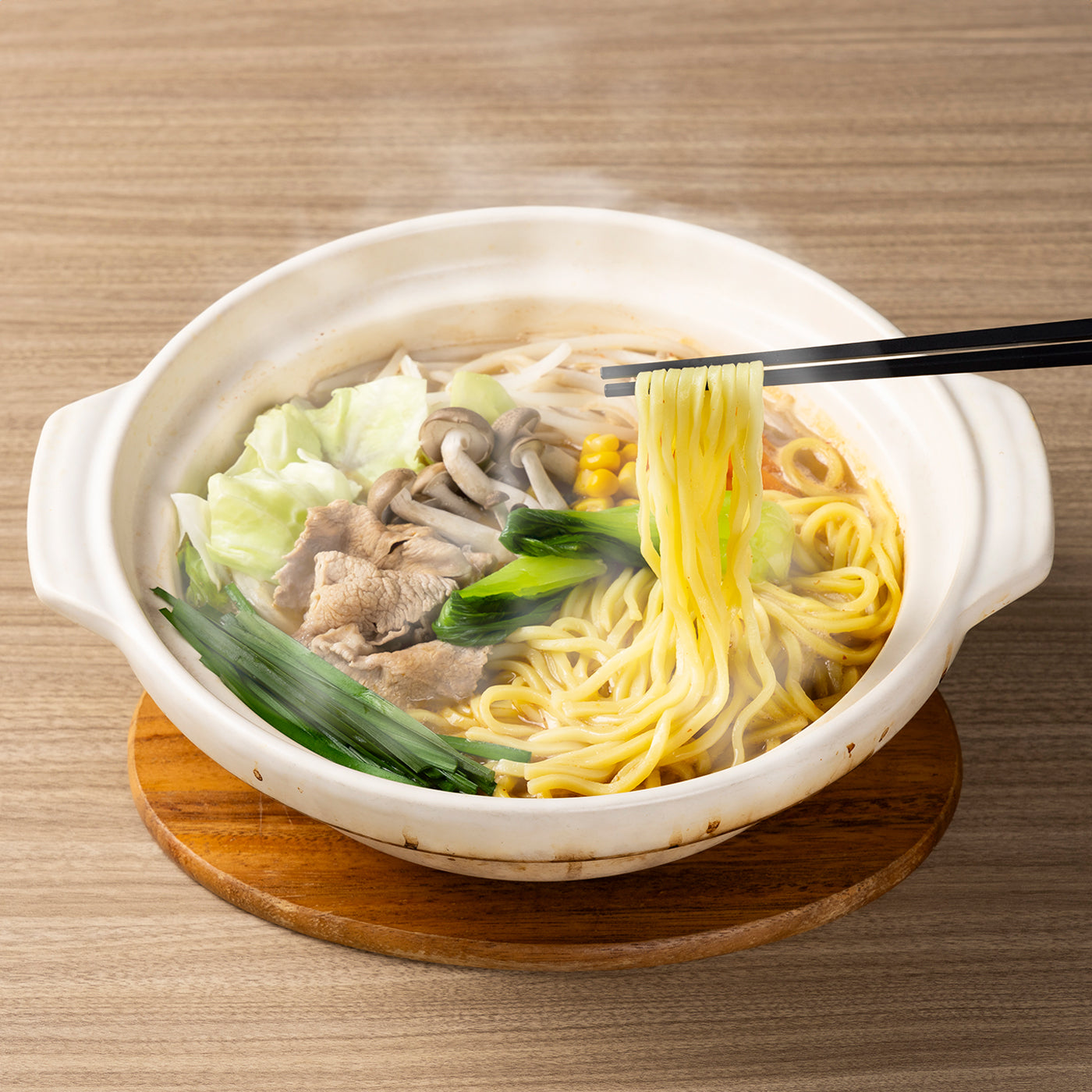 鍋の〆ラーメン