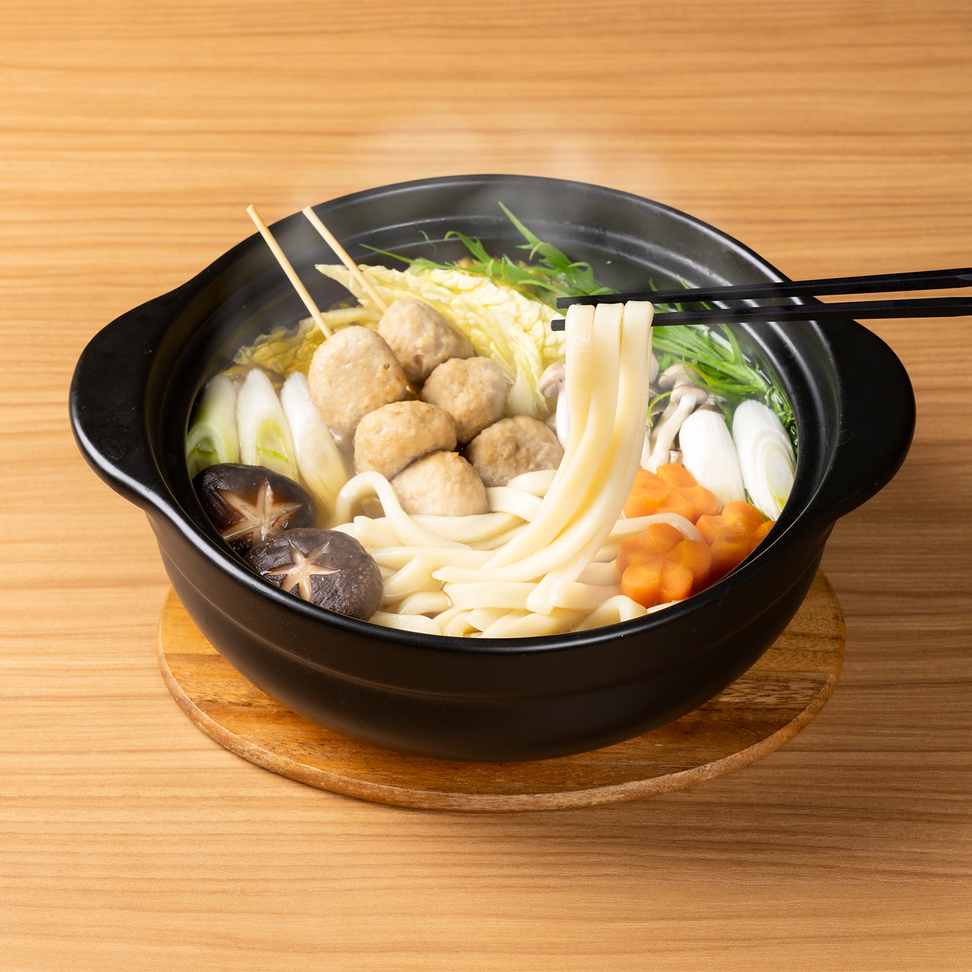 鍋の〆極太麺